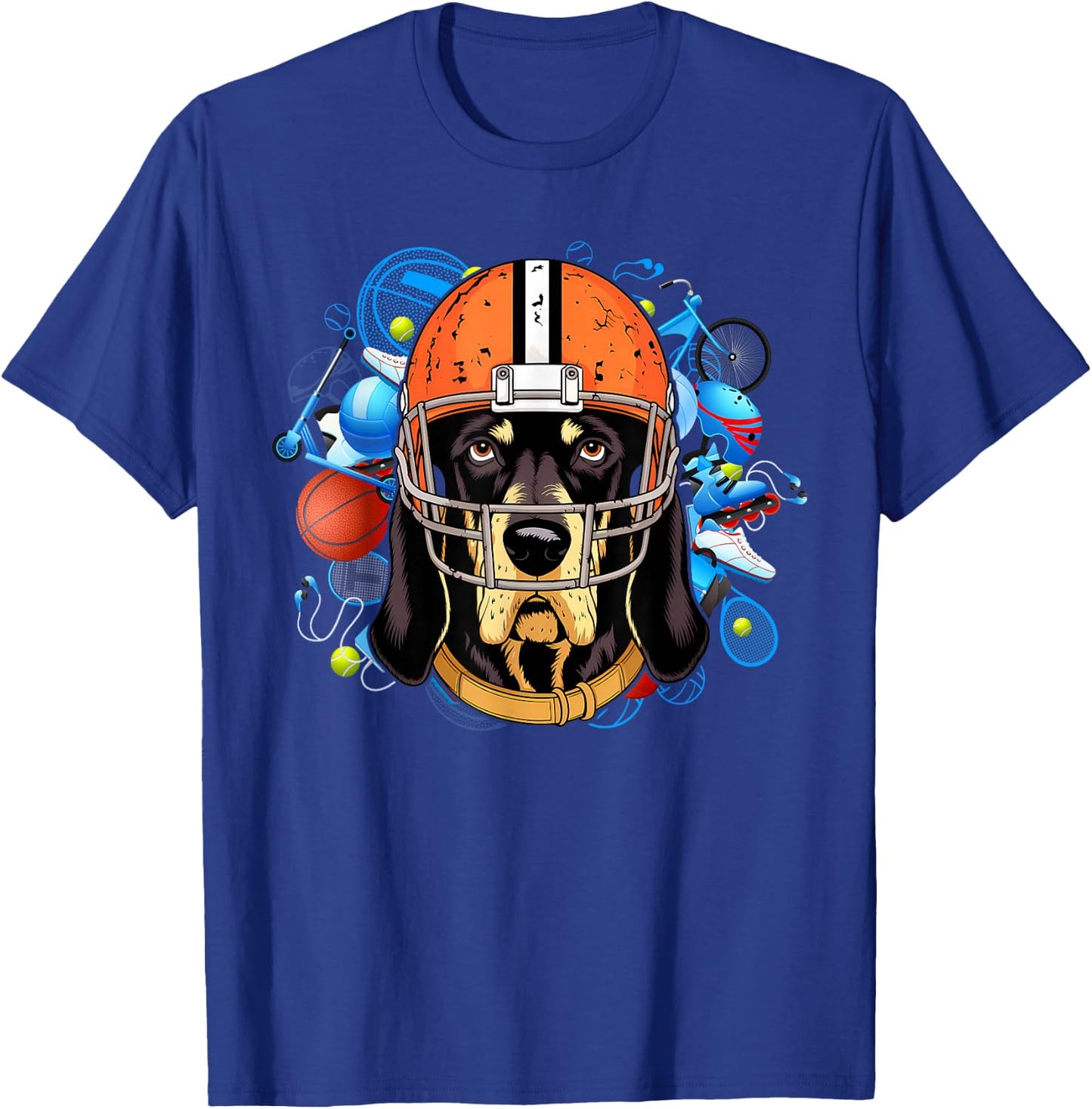 Tennessee Coonhound Dog Sport Lovers | Tennessee Tri Stars T-Shirt - T-Shirt | Royal