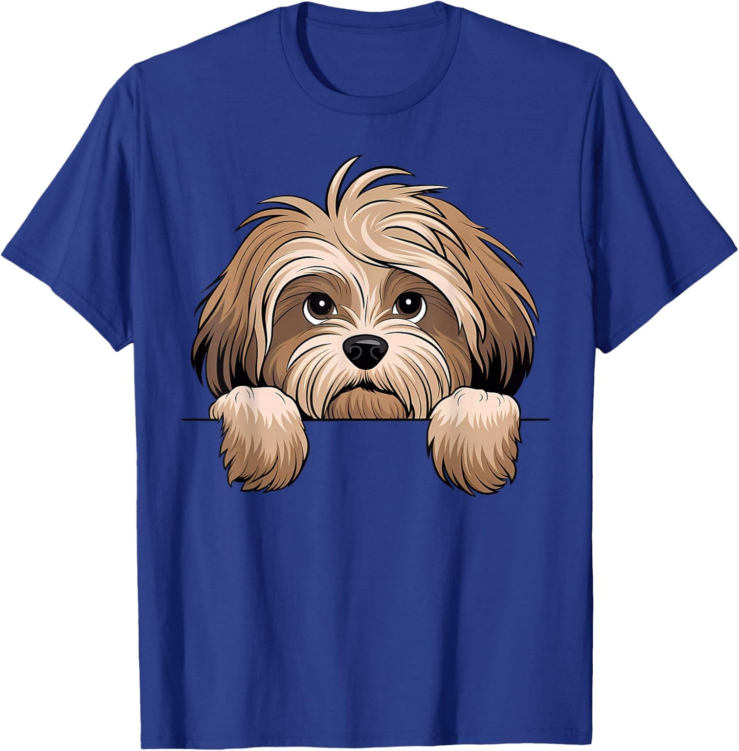 Cute Havanese Peeking Puppy Dog Lover Funny T-Shirt - T-Shirt | Royal