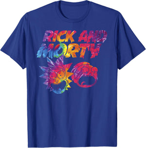 Mademark x Rick and Morty - Rick And Morty Tie Dye Drip Graphic T-Shirt - T-Shirt | Royal