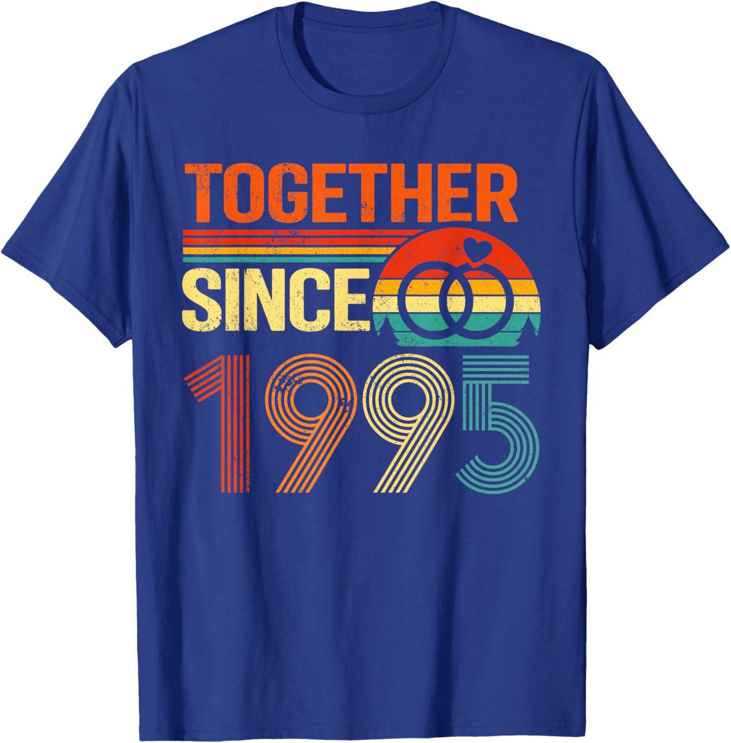Together Since 1995 Retro Vintage 31st Wedding Anniversary T-Shirt - T-Shirt | Royal