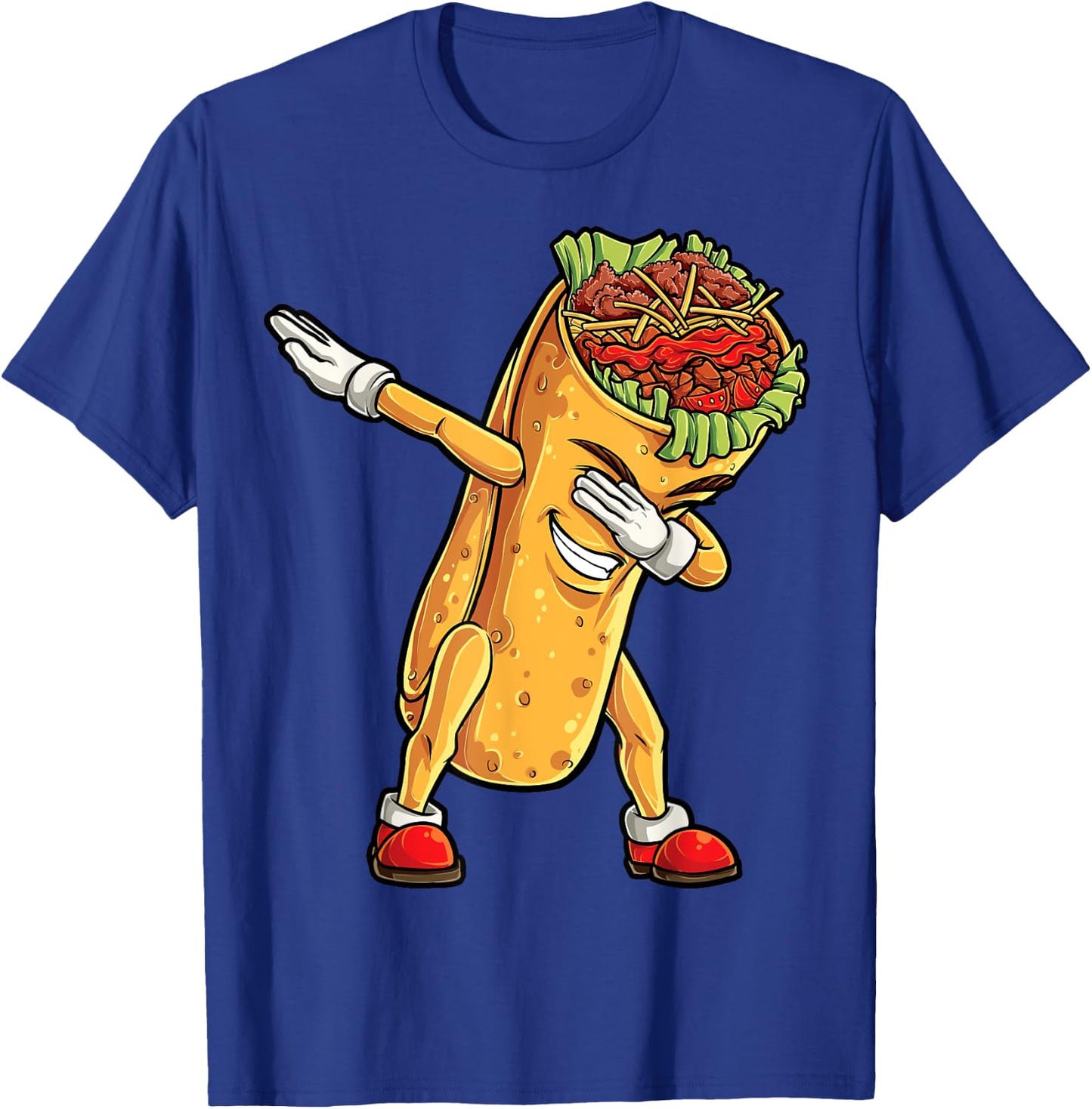 Dabbing Burrito T Shirt Cinco de Mayo Kids Boys Men Women T-Shirt - T-Shirt | Royal