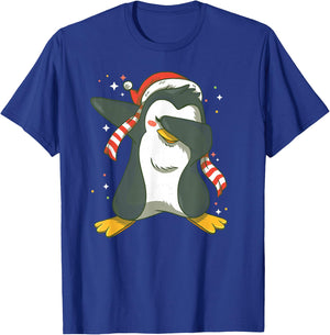 Penguin Dabbing Funny Cute Animal Winter Christmas Gift T-Shirt - T-Shirt | Royal