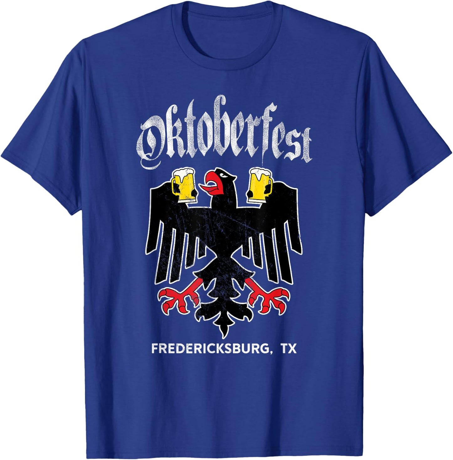 Fredericksburg Oktoberfest German Eagle Drinking Buddy T-Shirt - T-Shirt | Royal