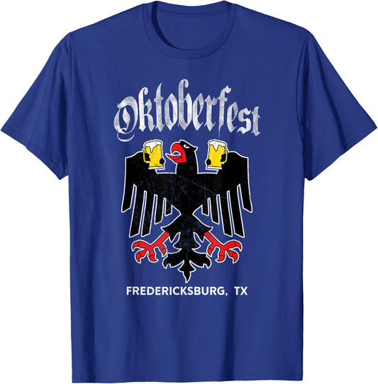 Fredericksburg Oktoberfest German Eagle Drinking Buddy T-Shirt - T-Shirt | Royal