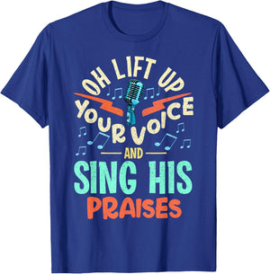 Christian Music Quote Inspirational Choir Singer or Director T-Shirt - T-Shirt | Royal