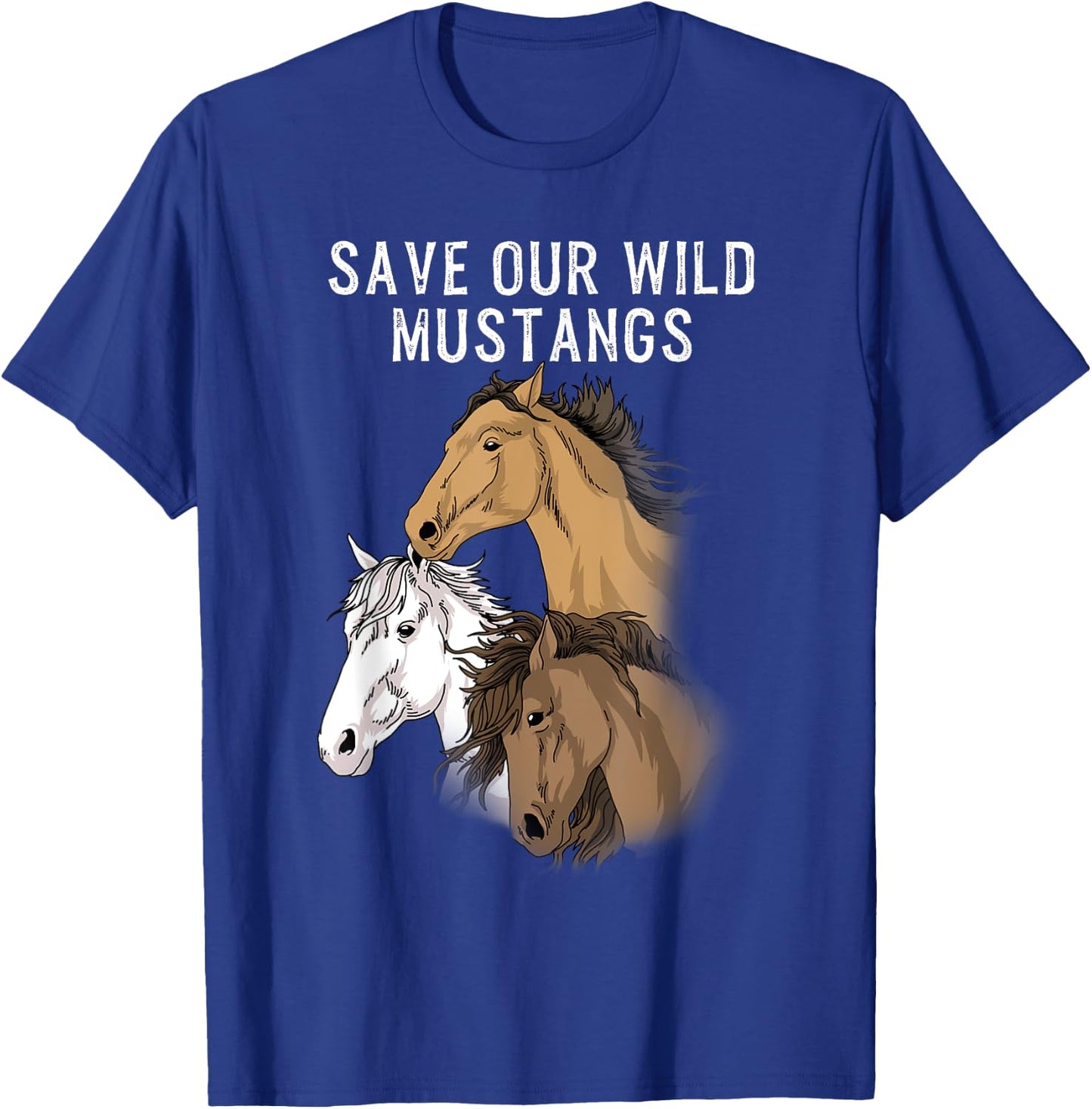 Wild Mustang Gifts Wild Horse Shirt Wildlife Preservation T-Shirt - T-Shirt | Royal