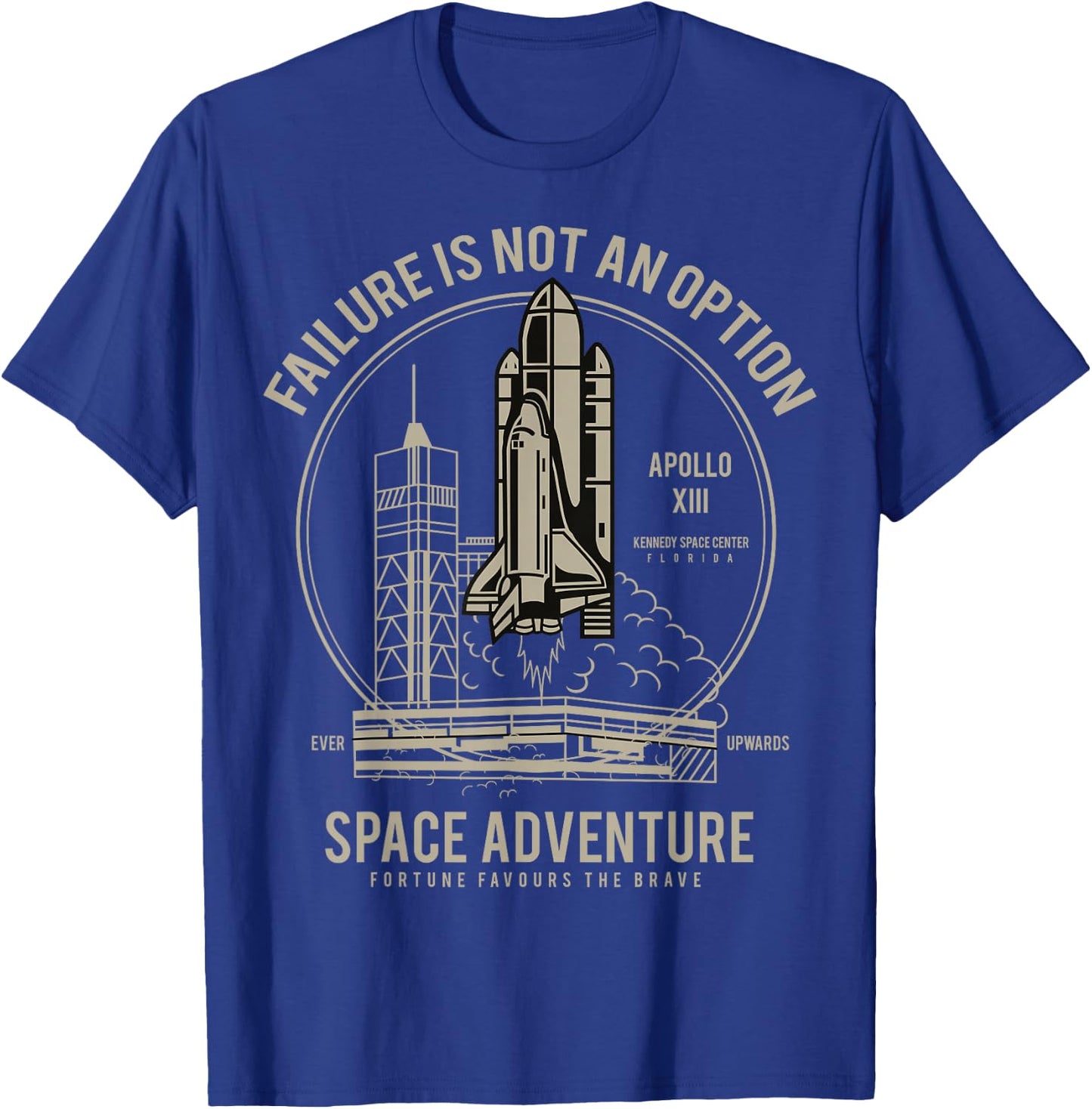 Space Shuttle Launch Galaxy T-Shirt - T-Shirt | Royal