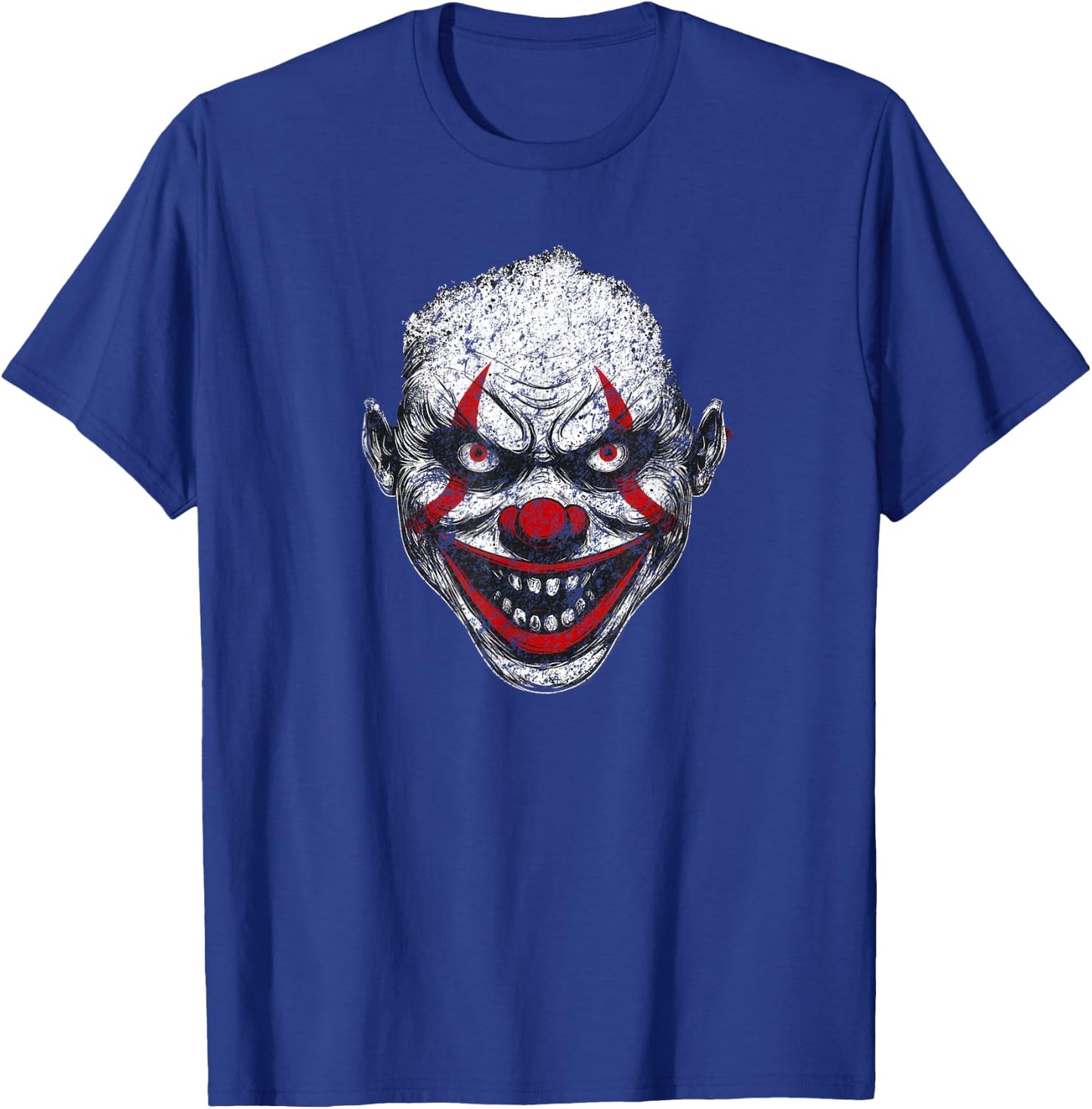 Evil Clown - Halloween Creature Horror Creepy Scary Costume T-Shirt - T-Shirt | Royal