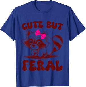 Toddler Girl Raccoon-Shirt Funny Cute But Feral Trash-Panda T-Shirt - T-Shirt | Royal