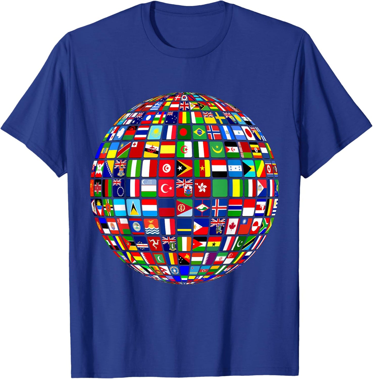 International World Flags and World map for Children T-Shirt - T-Shirt | Royal