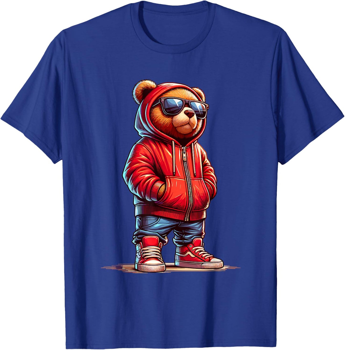 Teddy Bear Graphic Bears Cool Hip Hop Streetwear Colorful T-Shirt - T-Shirt | Royal