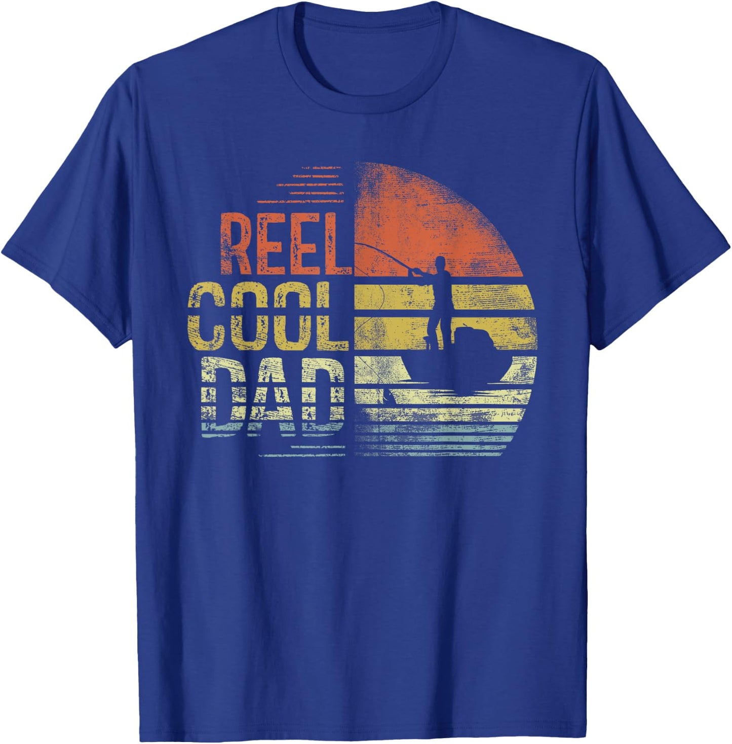 Reel Cool Dad Fisherman Daddy Father's Day Gifts Fishing T-Shirt - T-Shirt | Royal