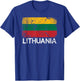 Lithuanian Flag | Vintage Made In Lithuania Gift T-Shirt - T-Shirt | Royal
