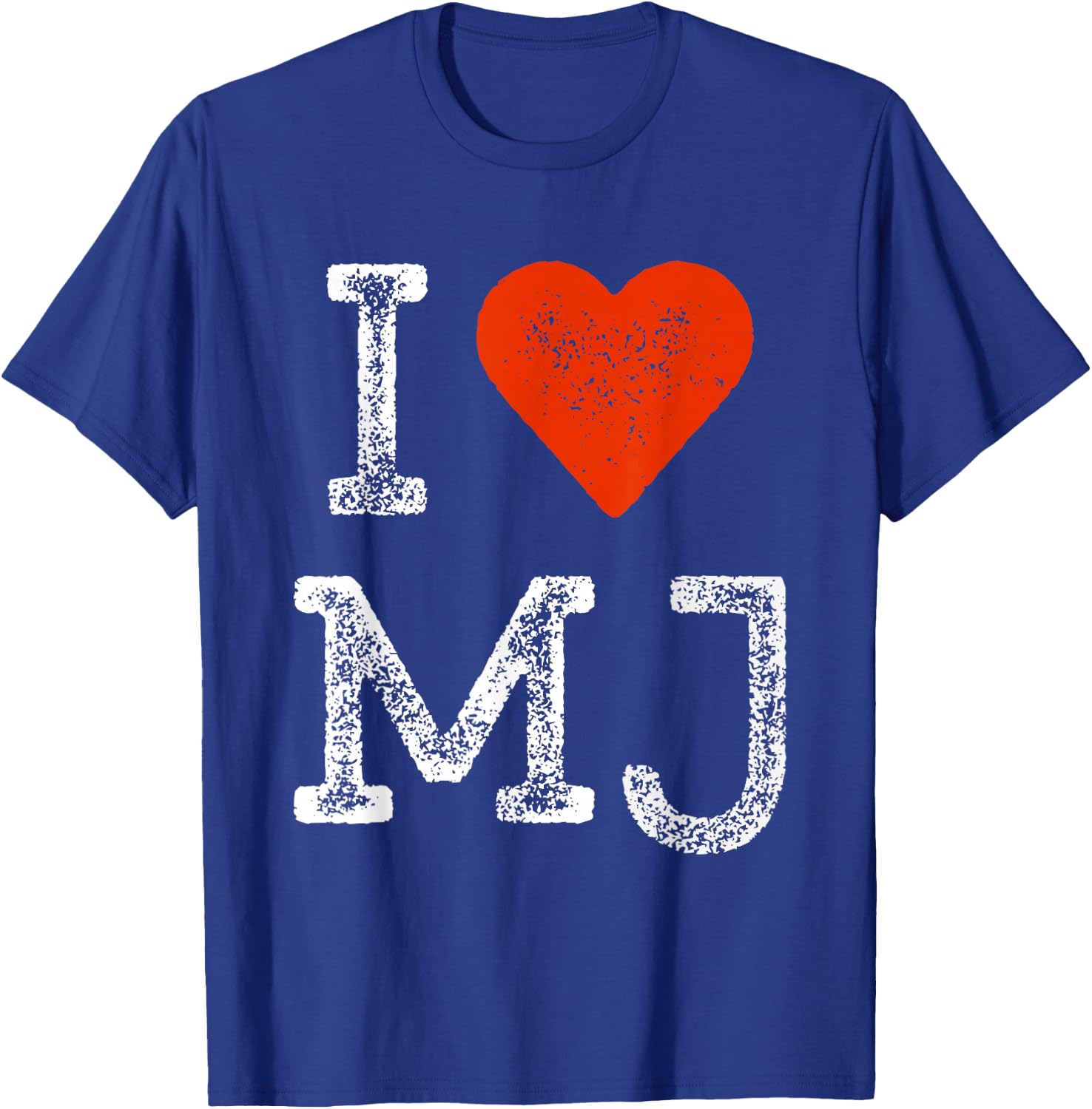 I Love MJ Vintage Fan Merch Red Heart Initials Design M.J. T-Shirt - T-Shirt | Royal
