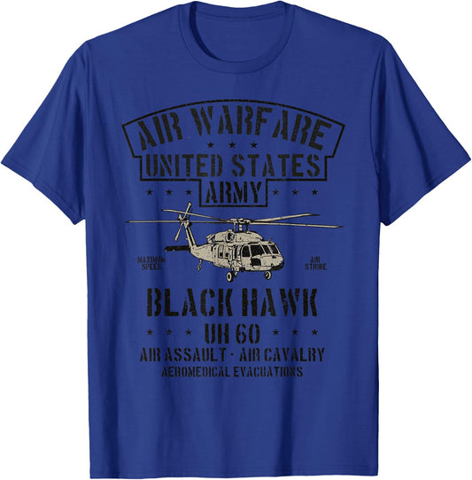 Air Warfare United States Army Black Hawk T Vintage T-Shirt - T-Shirt | Royal