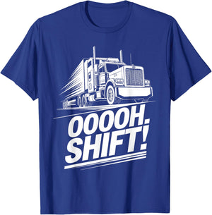 Funny Trucker Art Women Big Rig Trucker Truck Driver T-Shirt - T-Shirt | Royal