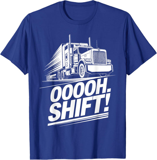 Funny Trucker Art Women Big Rig Trucker Truck Driver T-Shirt - T-Shirt | Royal
