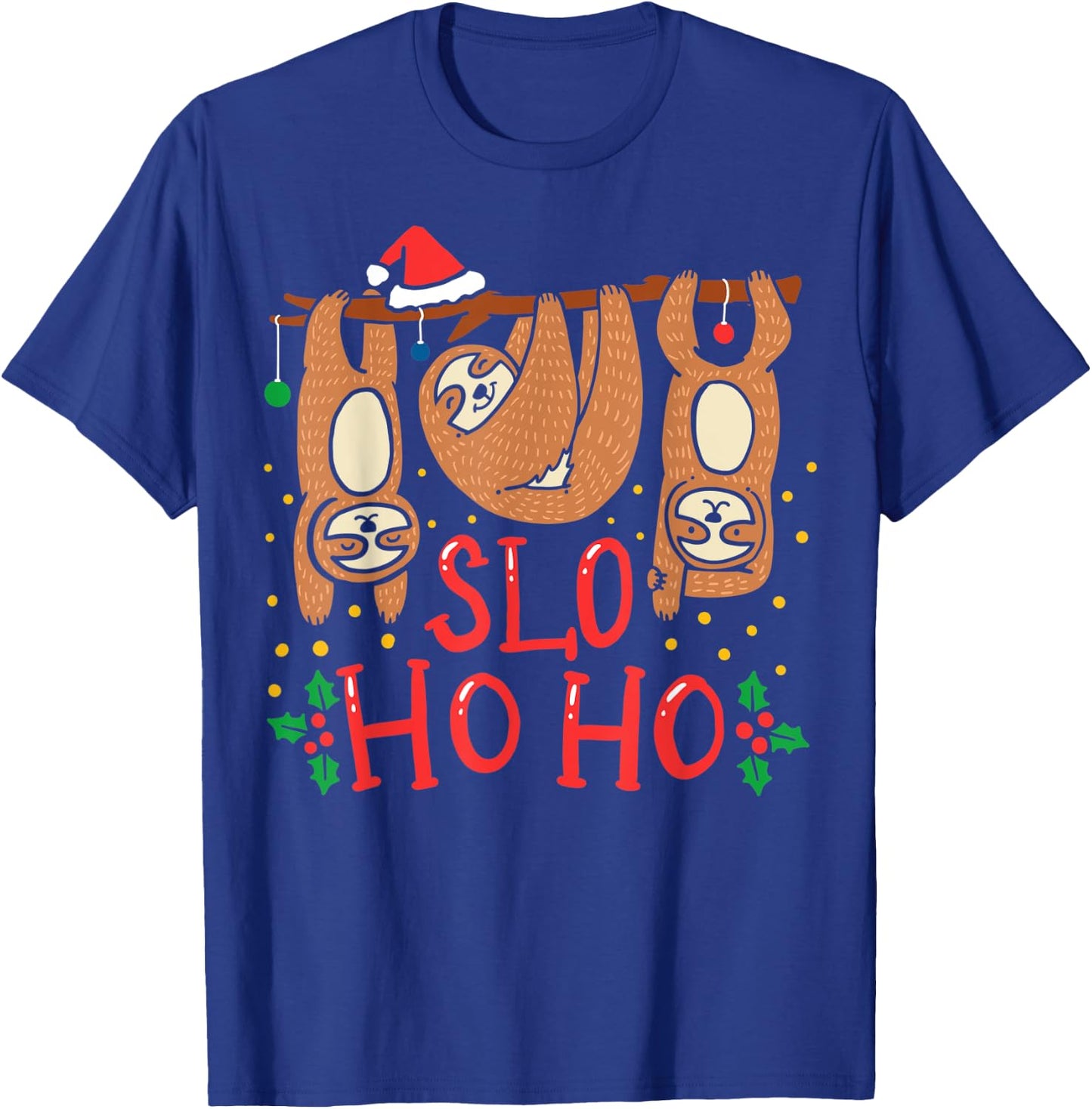 Sloth Christmas T-Shirt - T-Shirt | Royal