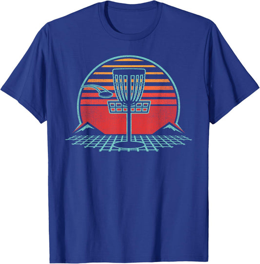Disc Golf Retro Vintage 80s Style T-Shirt - T-Shirt | Royal