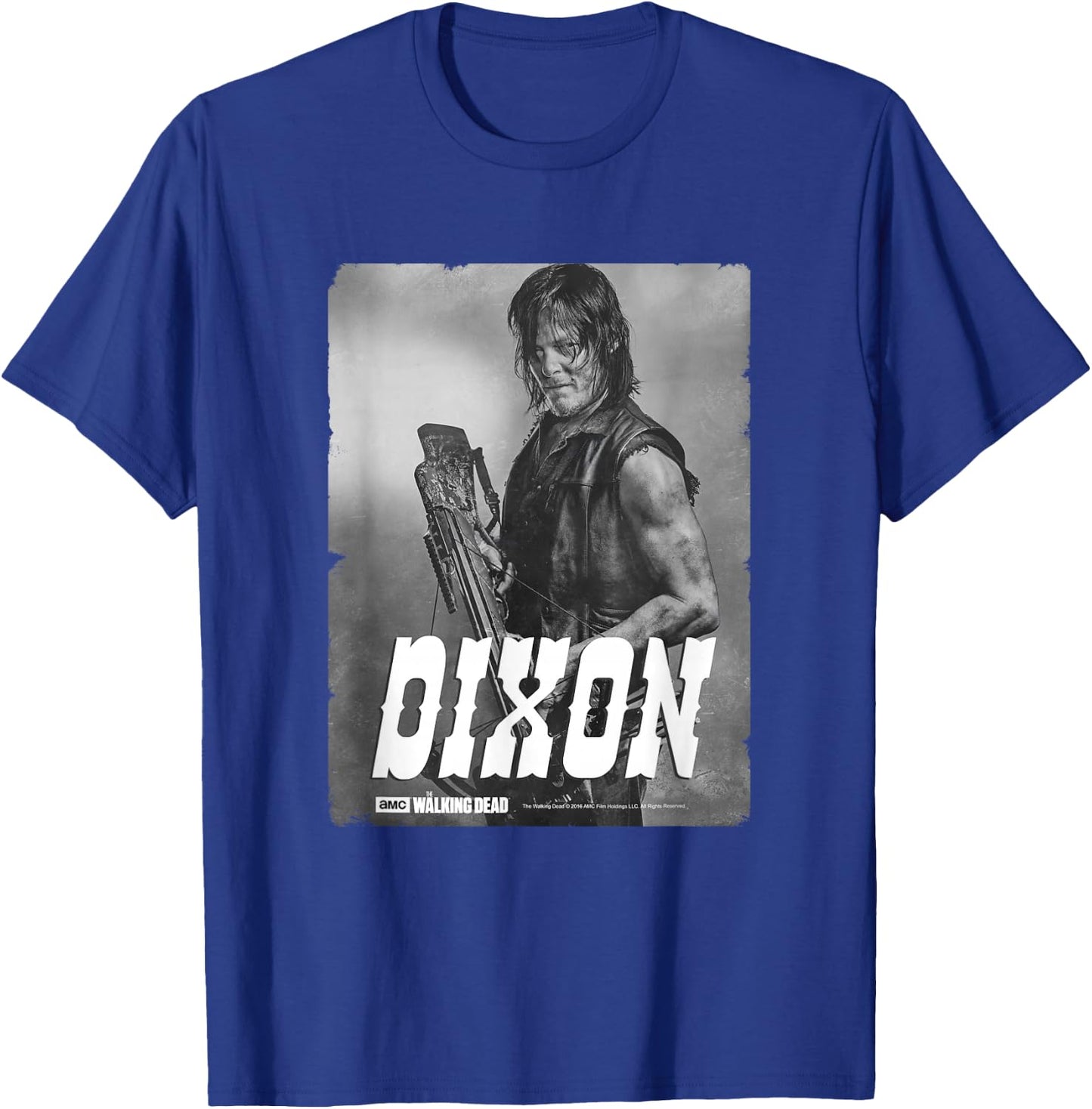 The Walking Dead Daryl Silver Portrait T-Shirt - T-Shirt | Royal