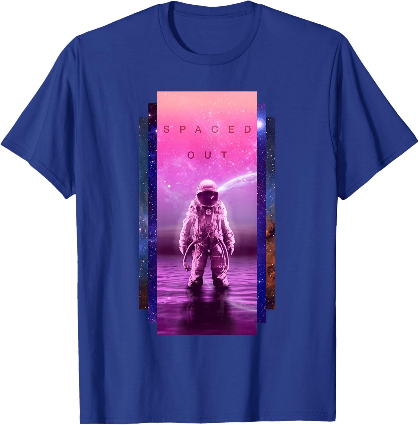 Astronaut Spaced Out Aesthetic Vaporwave - Galaxy Art T-Shirt - T-Shirt | Royal