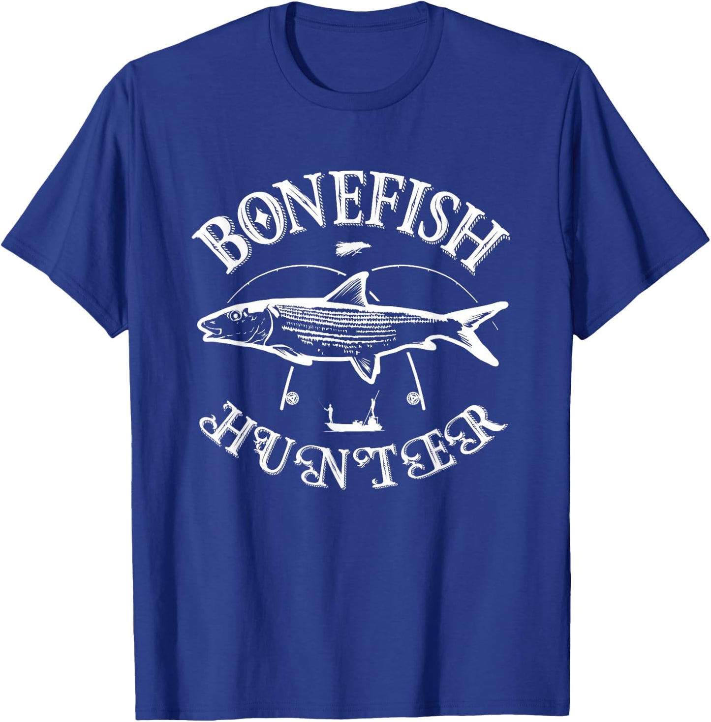 Bonefish Hunter Fishermans Fishing Lovers T-Shirt - T-Shirt | Royal