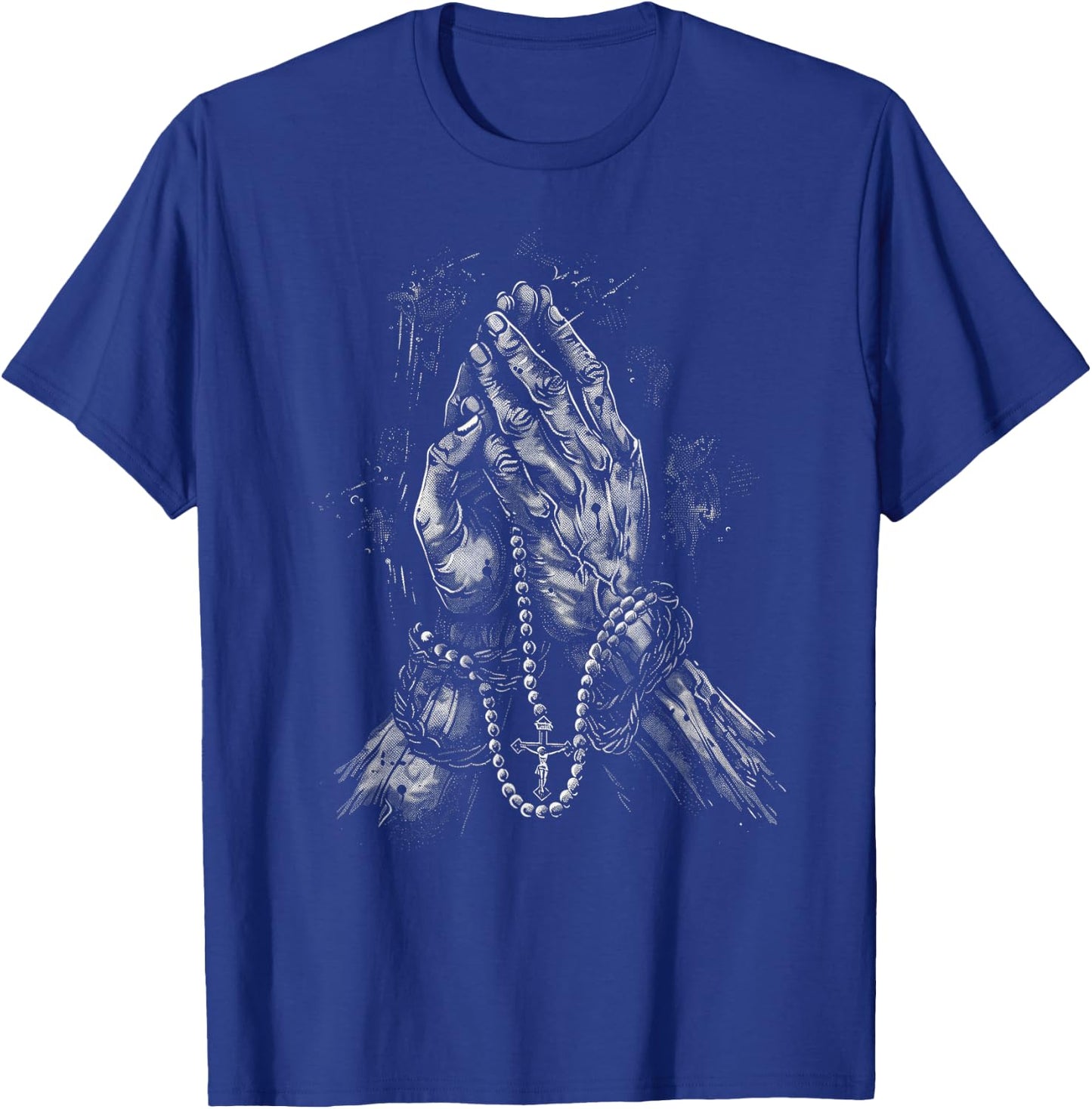 Christianity Praying Hands Rosary Praying hands T-Shirt - T-Shirt | Royal