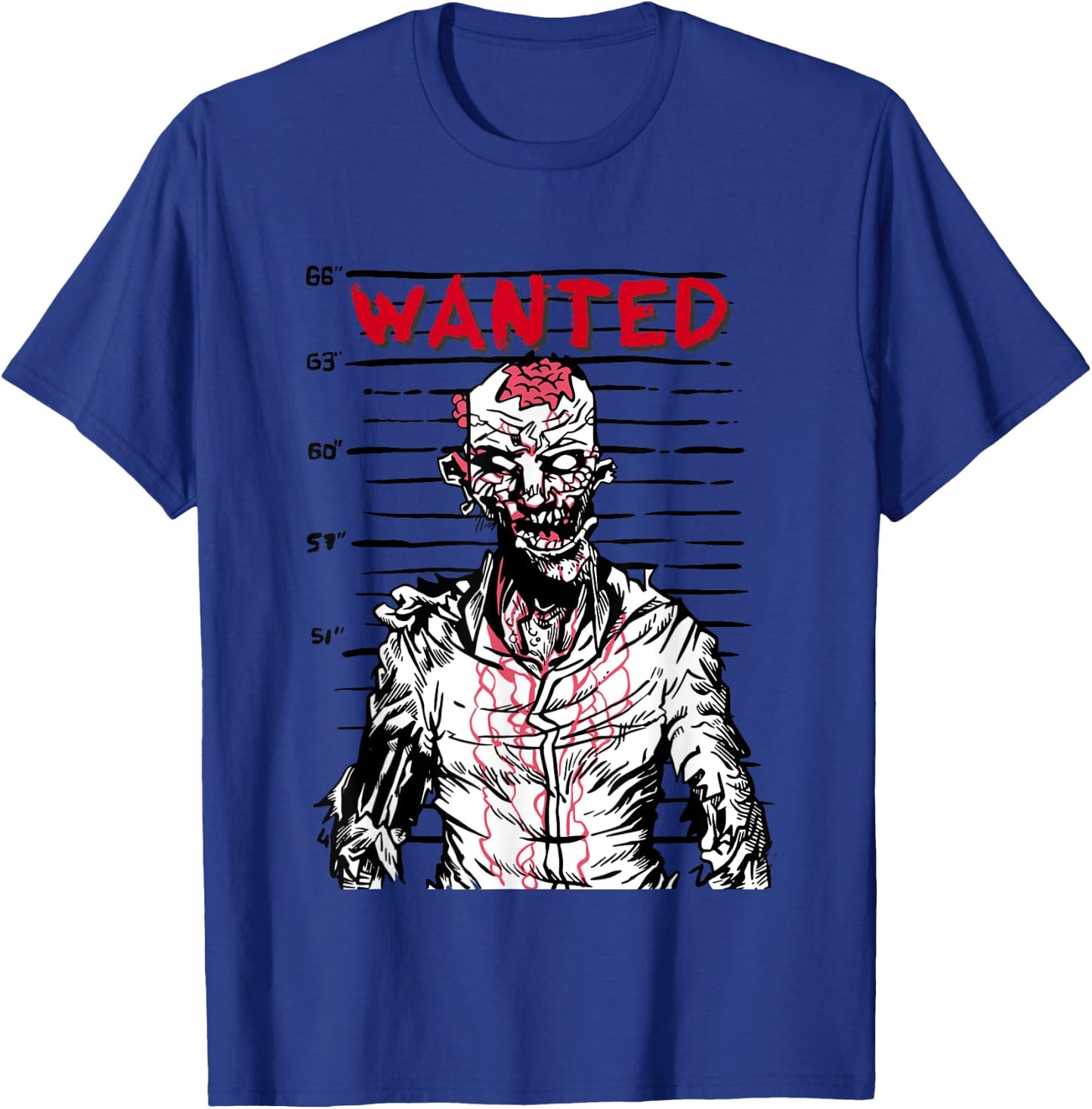 "Scary zombie wanted on Halloween" for horror movie fan T-Shirt - T-Shirt | Royal