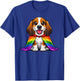 Cute Basset Hound Puppy Pride Dog Rainbow Cape LGBTQ+ T-Shirt - T-Shirt | Royal