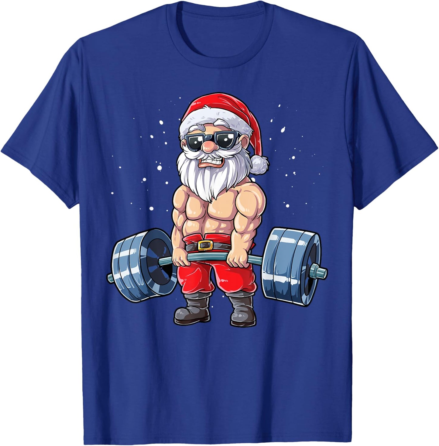 Santa Weightlifting Christmas Fitness Gym Deadlift Xmas Men T-Shirt - T-Shirt | Royal