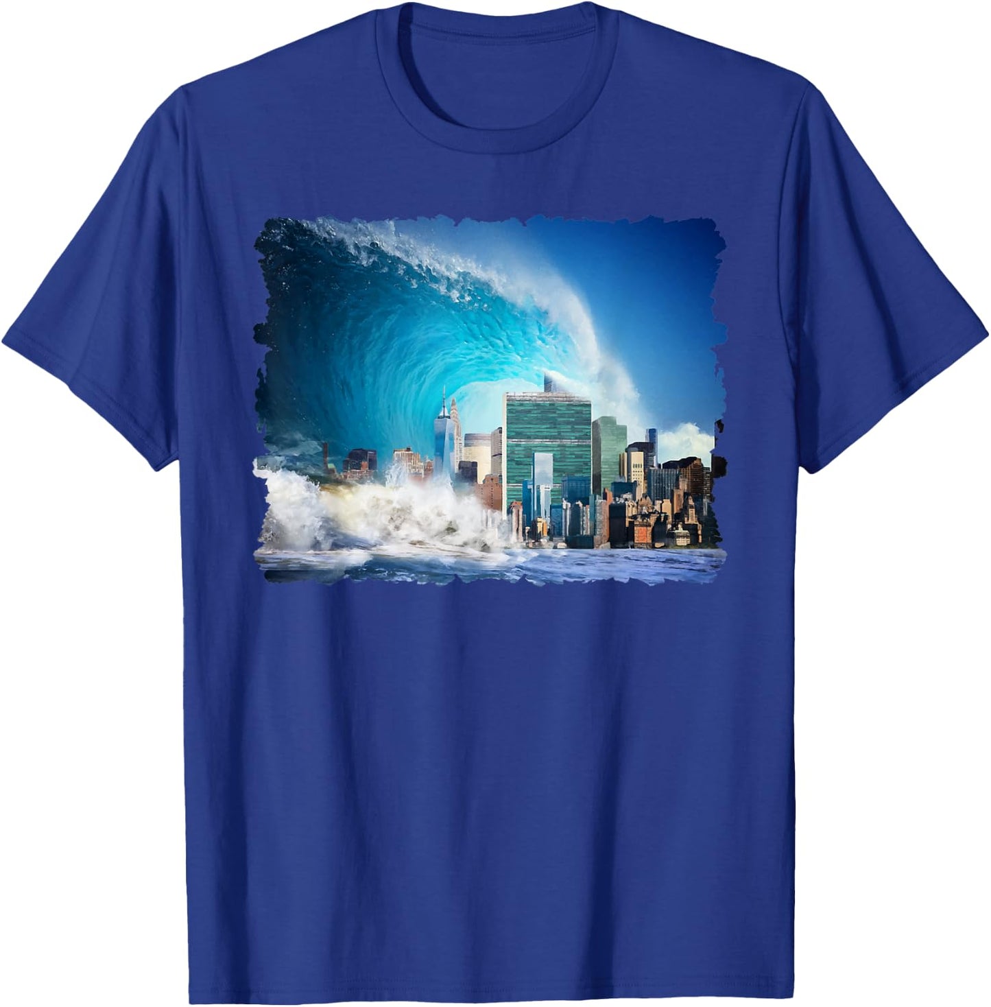 Tsunami Apocalypse New York Cool Gift T-Shirt - T-Shirt | Royal