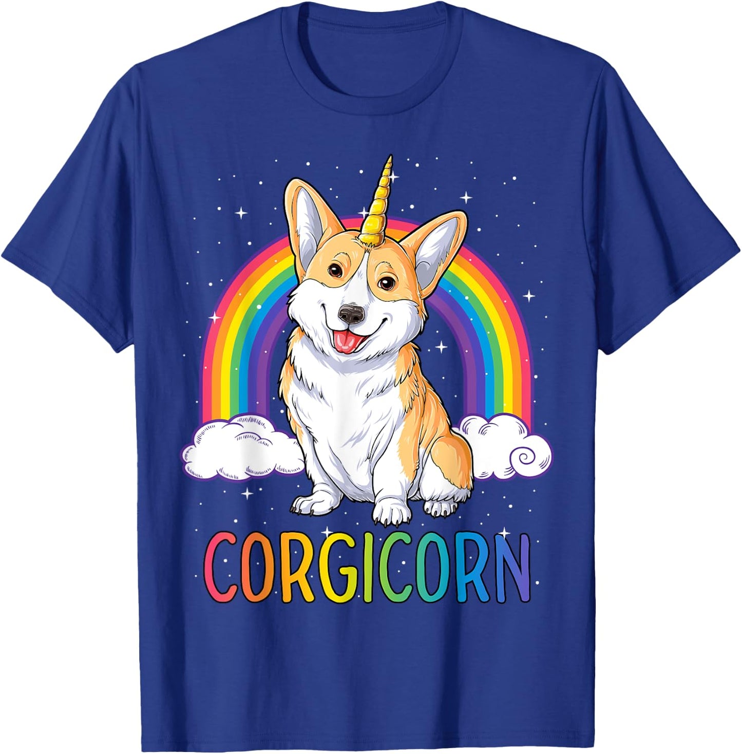 Corgicorn Corgi Unicorn T shirt Girls Space Galaxy Rainbow T-Shirt - T-Shirt | Royal