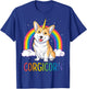 Corgicorn Corgi Unicorn T shirt Girls Space Galaxy Rainbow T-Shirt - T-Shirt | Royal