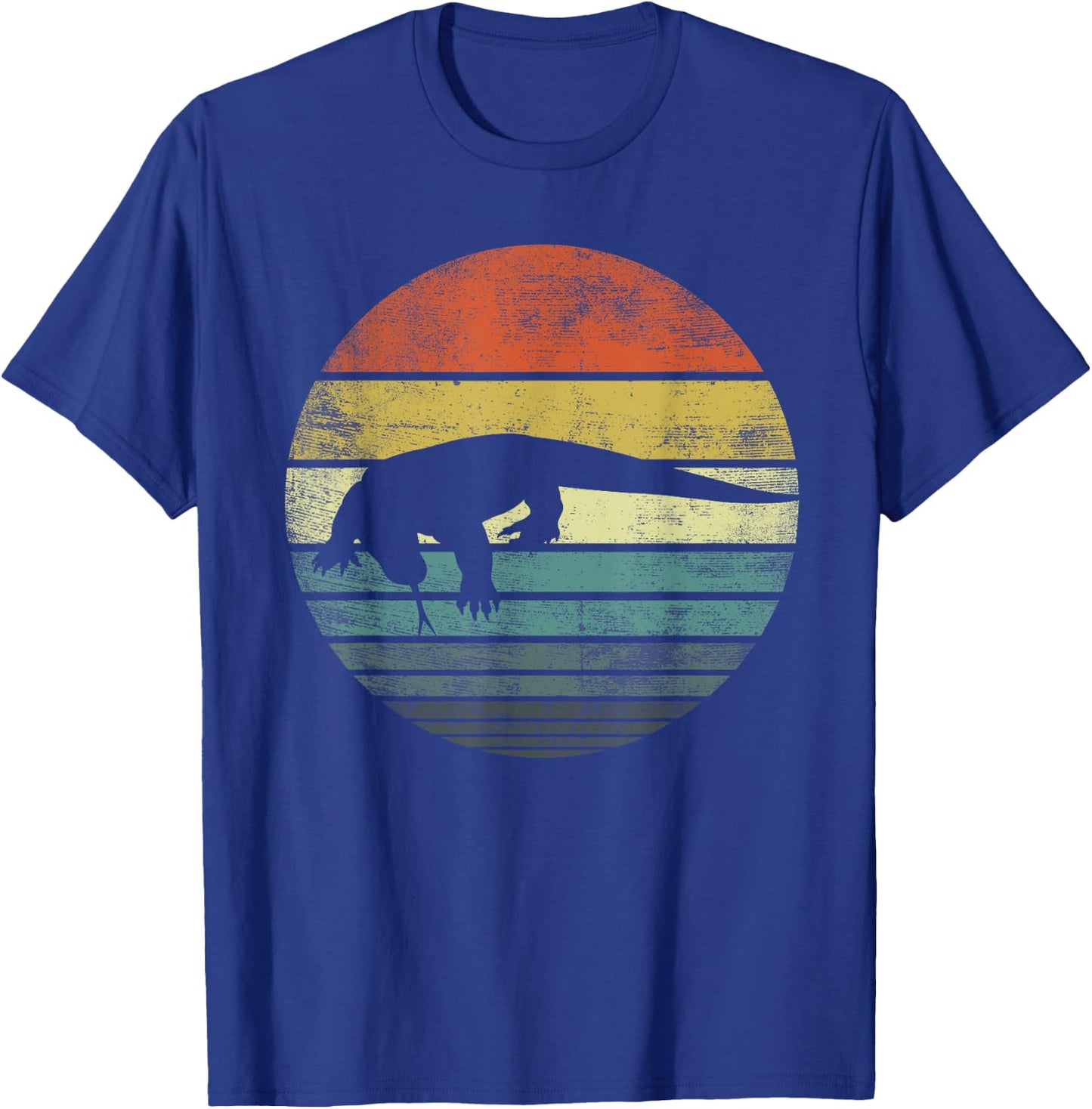 Komodo Dragon Lover Gift Retro Vintage Zoo Animal Silhouette T-Shirt - T-Shirt | Royal