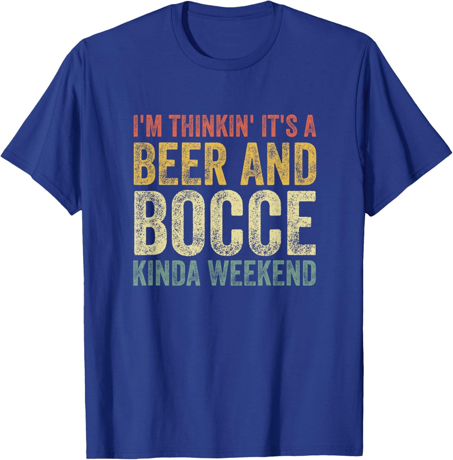 Bocce Shirt Funny Retro Vintage Gift Men Beer And Bocce Ball T-Shirt - T-Shirt | Royal