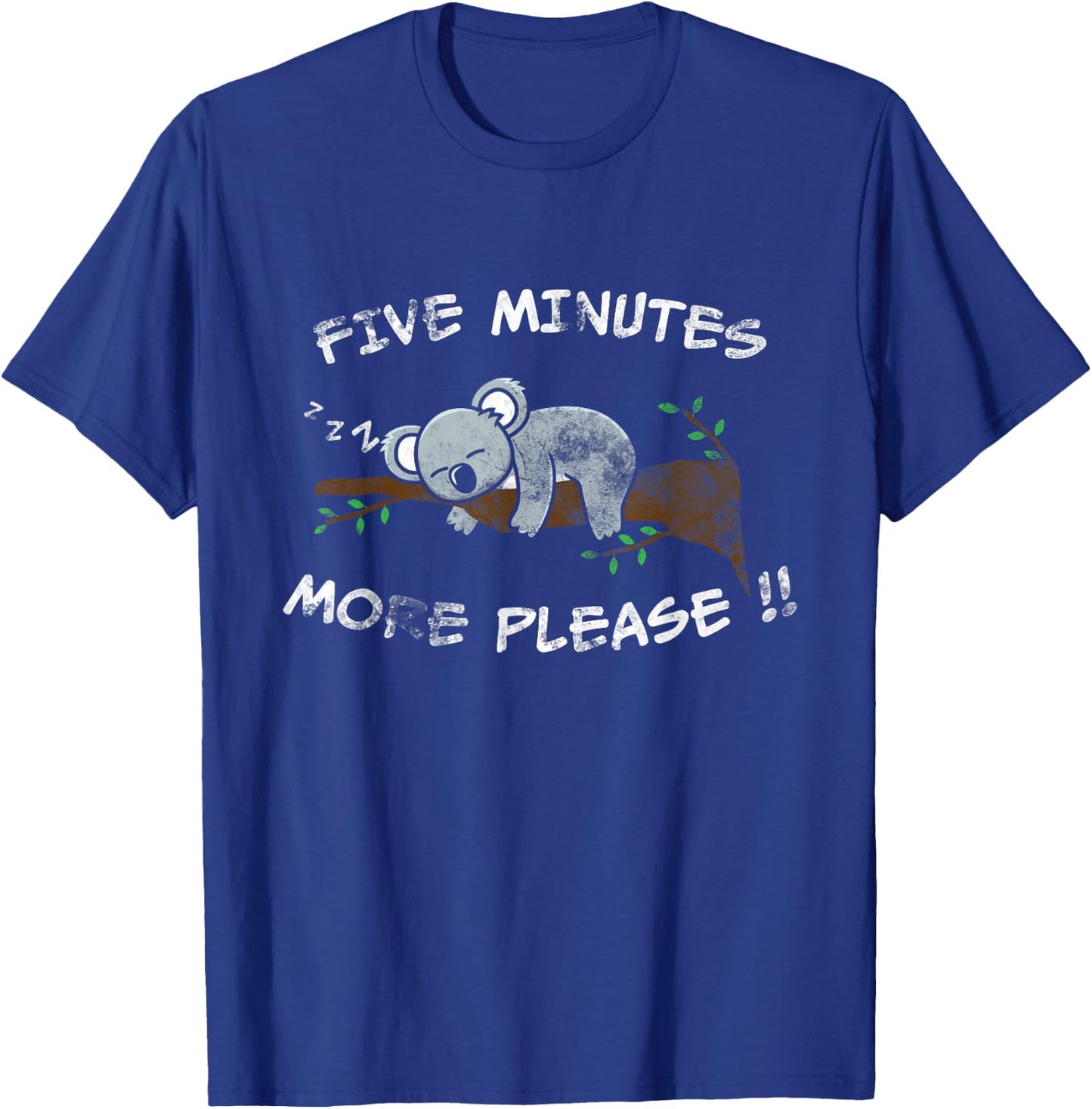Slow Koala Bear Hanging Sleeping In A Tree T-Shirt - T-Shirt | Royal