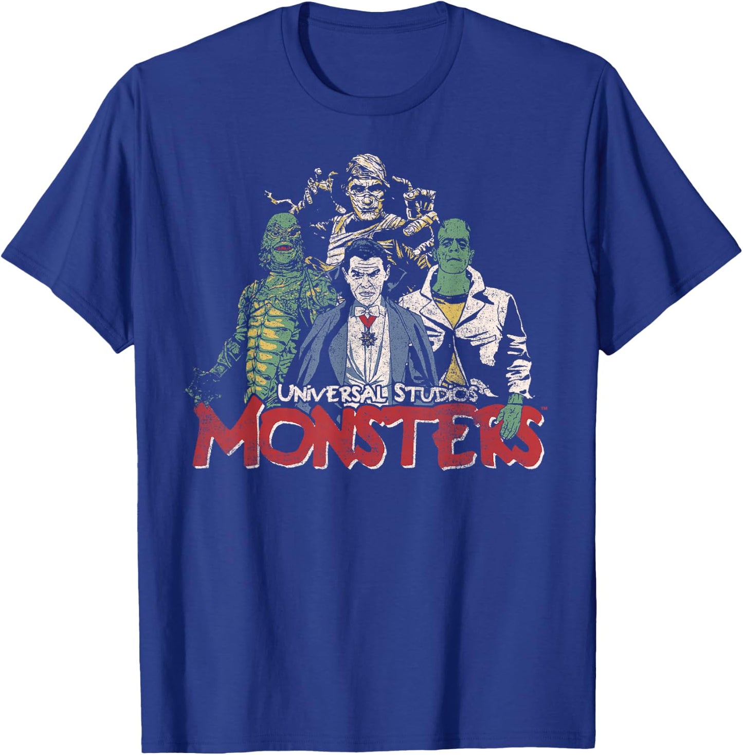 Universal Monsters Vintage Group Shot T-Shirt - T-Shirt | Royal