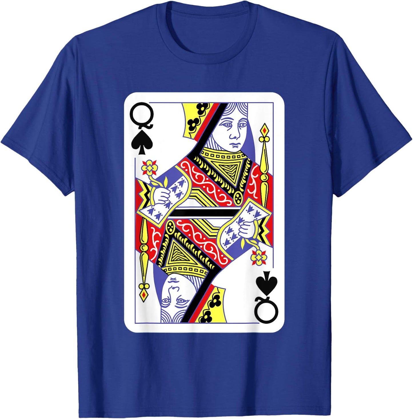 Queen of Spades Playing Cards Halloween Costume Casino Easy T-Shirt - T-Shirt | Royal