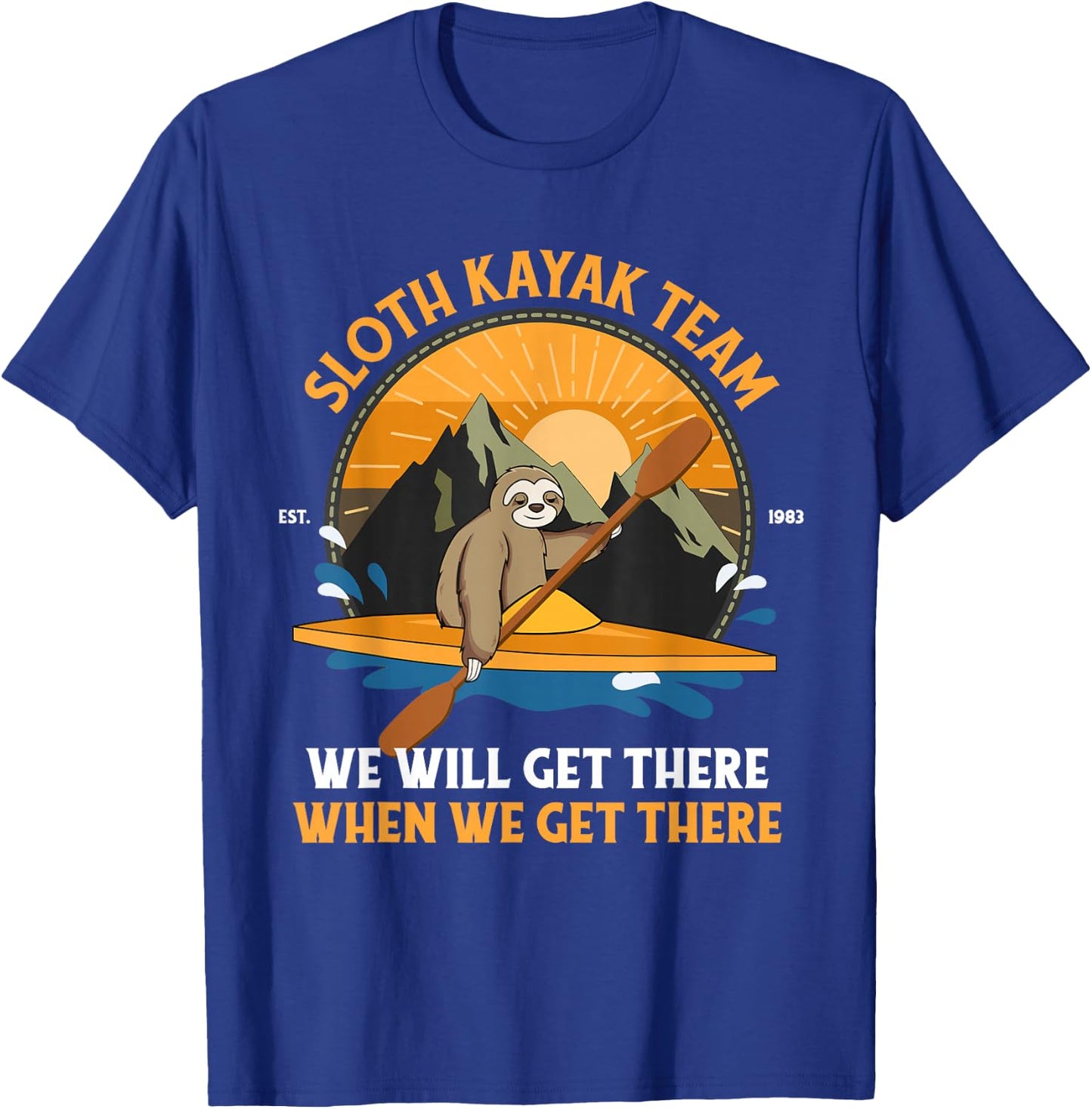 Sloth Kayak Shirt Sloth Kayak Team T-Shirt - T-Shirt | Royal