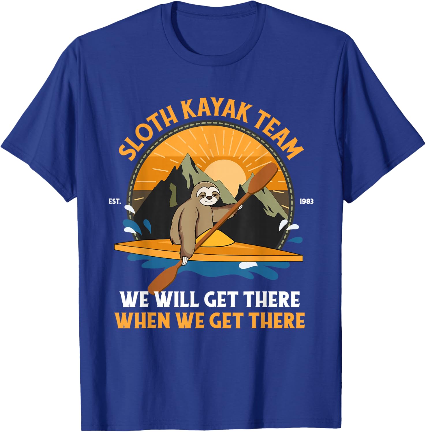Sloth Kayak Shirt Sloth Kayak Team T-Shirt - T-Shirt | Royal