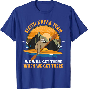 Sloth Kayak Shirt Sloth Kayak Team T-Shirt - T-Shirt | Royal