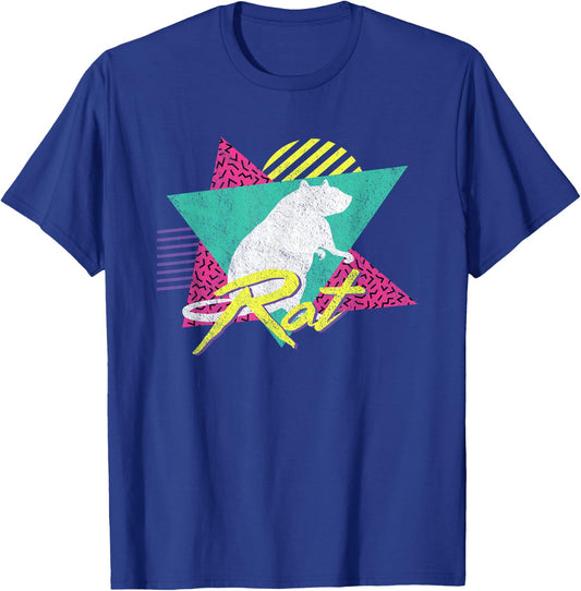 Vintage Retro 80s Or 90s Cool Rat T-Shirt - T-Shirt | Royal