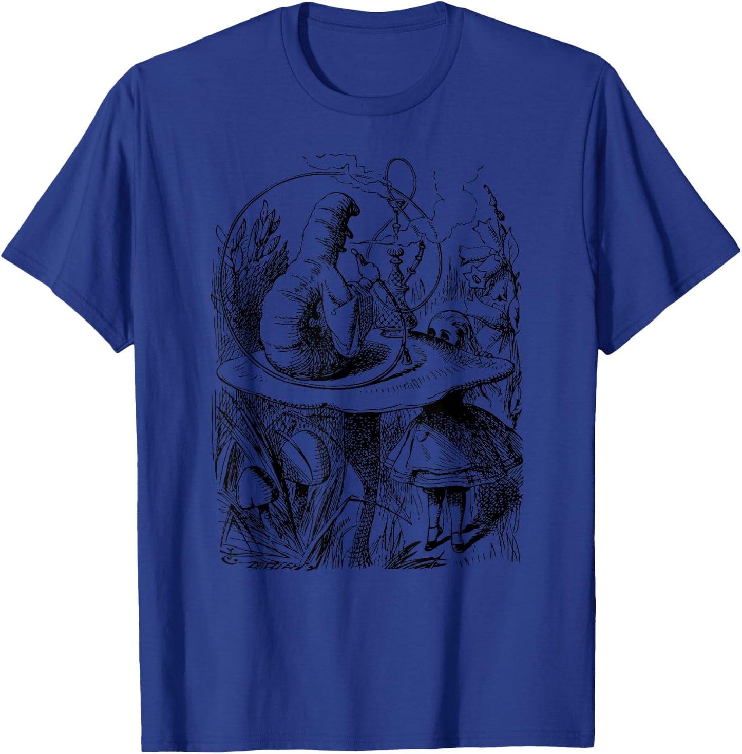 Big Texas Alice in Wonderland Smoking Caterpillar T-Shirt - T-Shirt | Royal