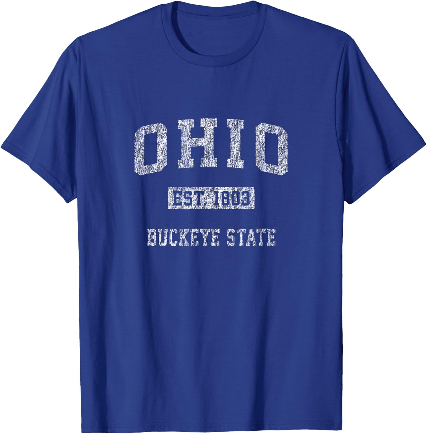 Retro Ohio Vintage Athletic Sports Design T-Shirt - T-Shirt | Royal