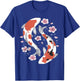 Japanese Koi Fish Sakura Cherry Blossom Floral Art T-Shirt - T-Shirt | Royal