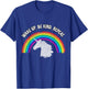 Wake Up Be Kind Repeat Kindness Rainbow Unicorn T Shirt T-Shirt - T-Shirt | Royal