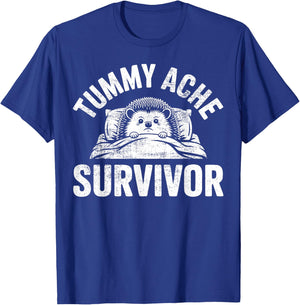 Vintage Tummy Hurts Stomach Ache Survivor T-Shirt - T-Shirt | Royal