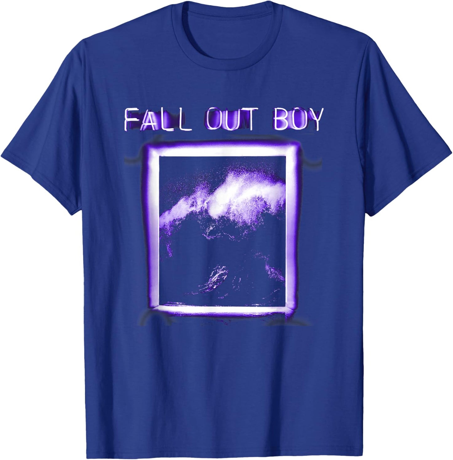 Fall Out Boy - Neon Wave Window Small T-Shirt - T-Shirt | Royal