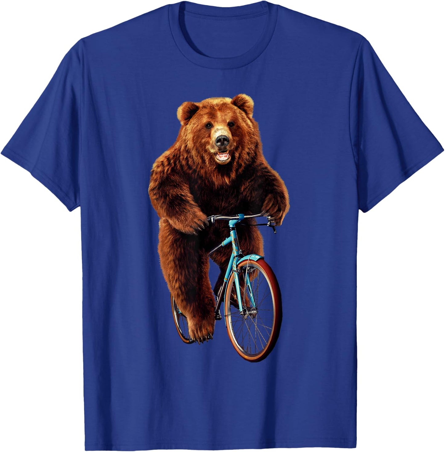 Mountain Biking Bear – Funny Cyclist Animal Lovers T-Shirt - T-Shirt | Royal