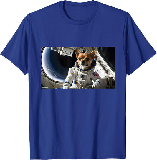 Chihuahua In Space T-Shirt - T-Shirt | Royal